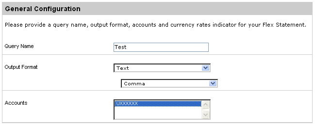 Confirmation Flex Configuration