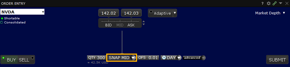 Ordini Snap to Midpoint